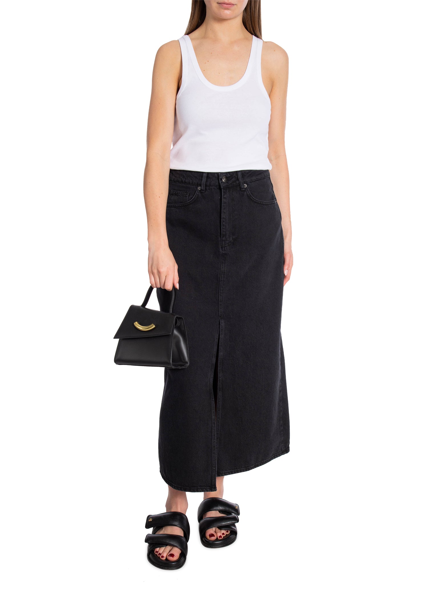CO´COUTURE KJOL VIKA SLIT DENIM  BLACK_78446.jpg