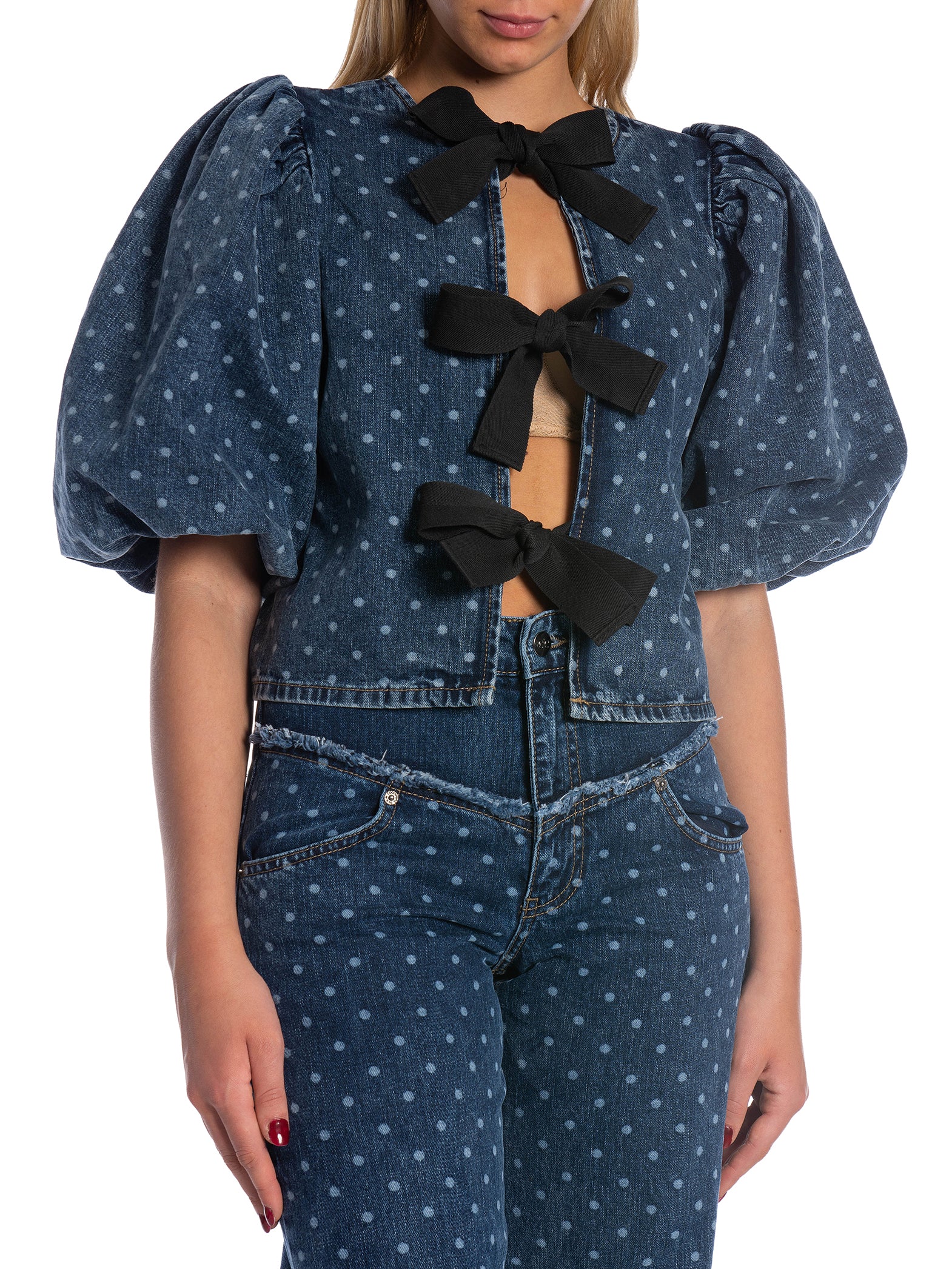 CO\'COUTURE TOPP DARIN DOT BOW DENIM BLUE_91280.jpg