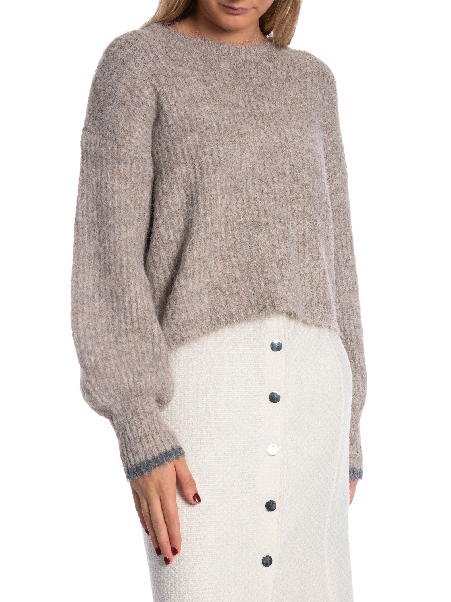 CO\'COUTURE TRÖJA CORALIE CROP RIB O-KNIT WALNUT_93080.jpg