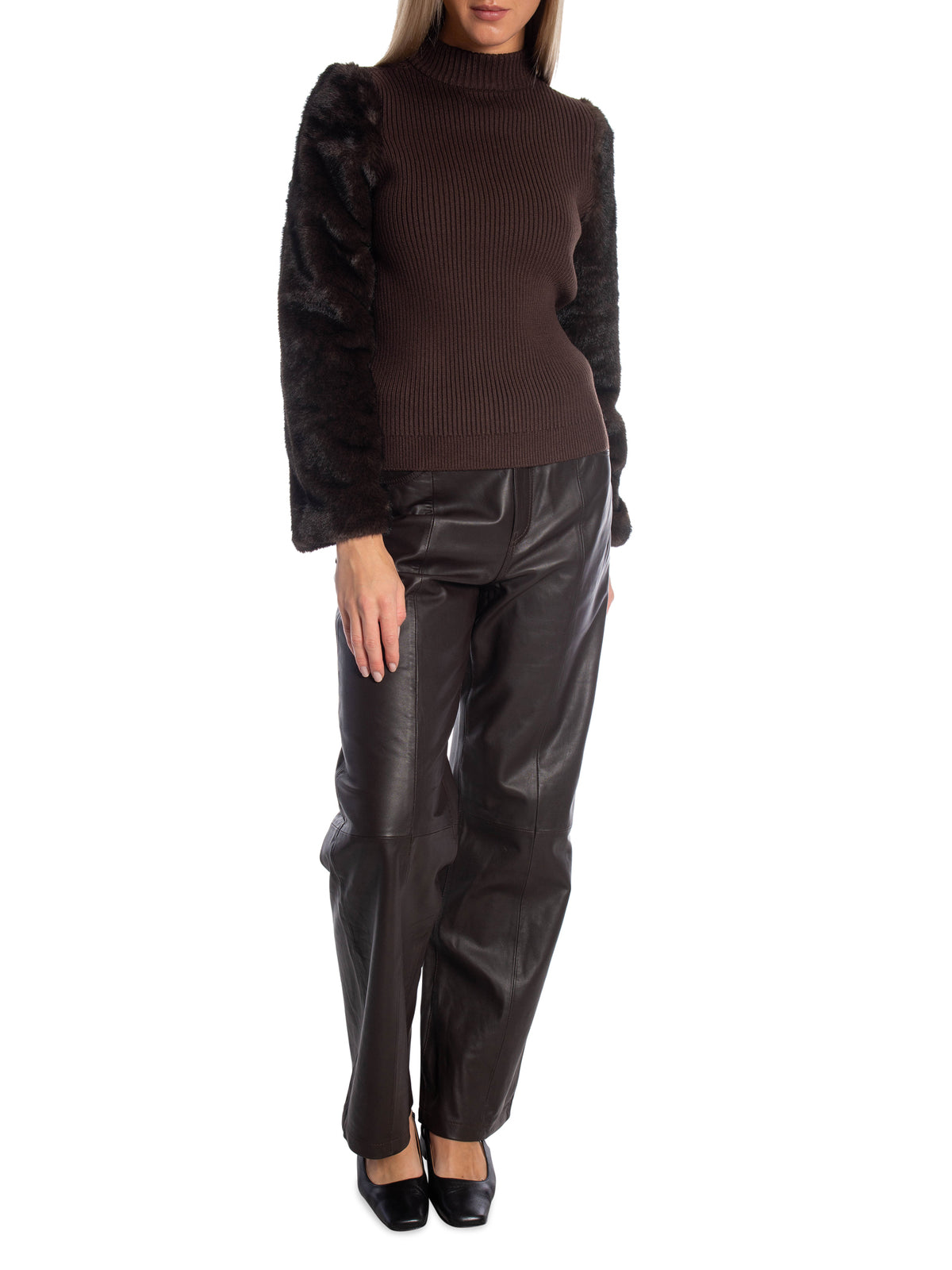 CO'COUTURE TRÖJA ELISABETH FUR MIX DARK BROWN_115124.jpg