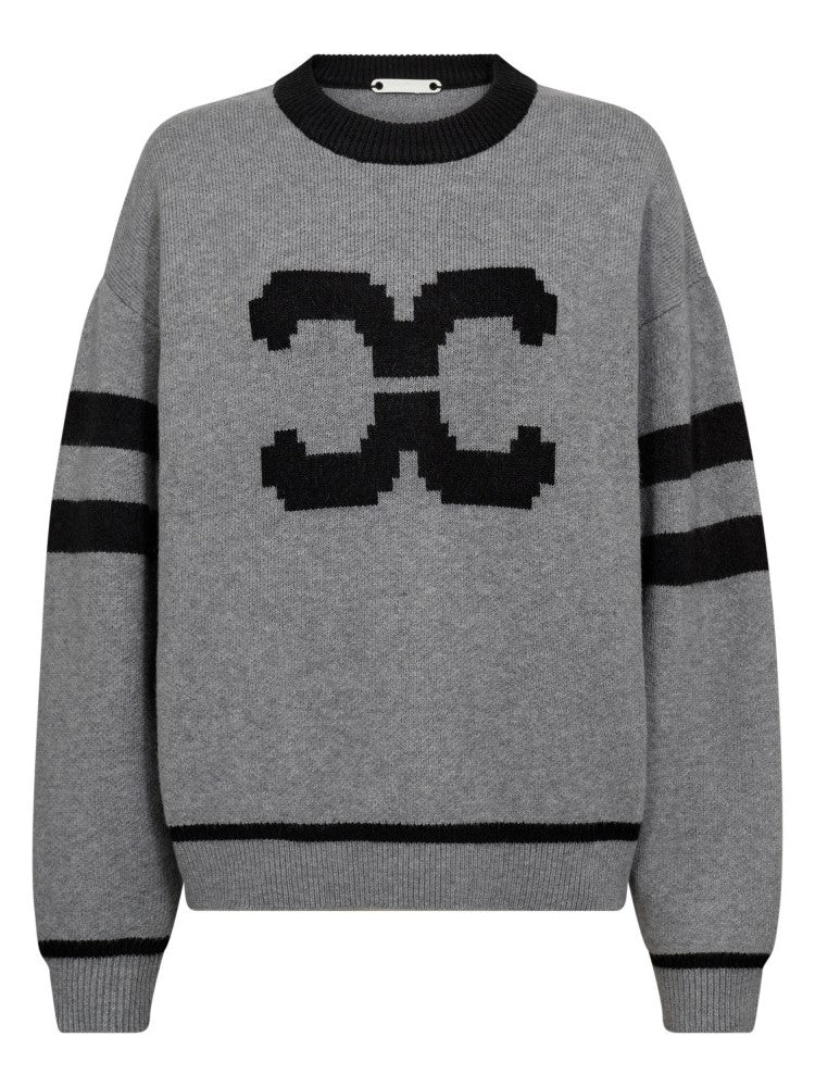 CO'COUTURE TRÖJA ROW COCO LOGO KNIT LIGHT GREY_102380.jpg