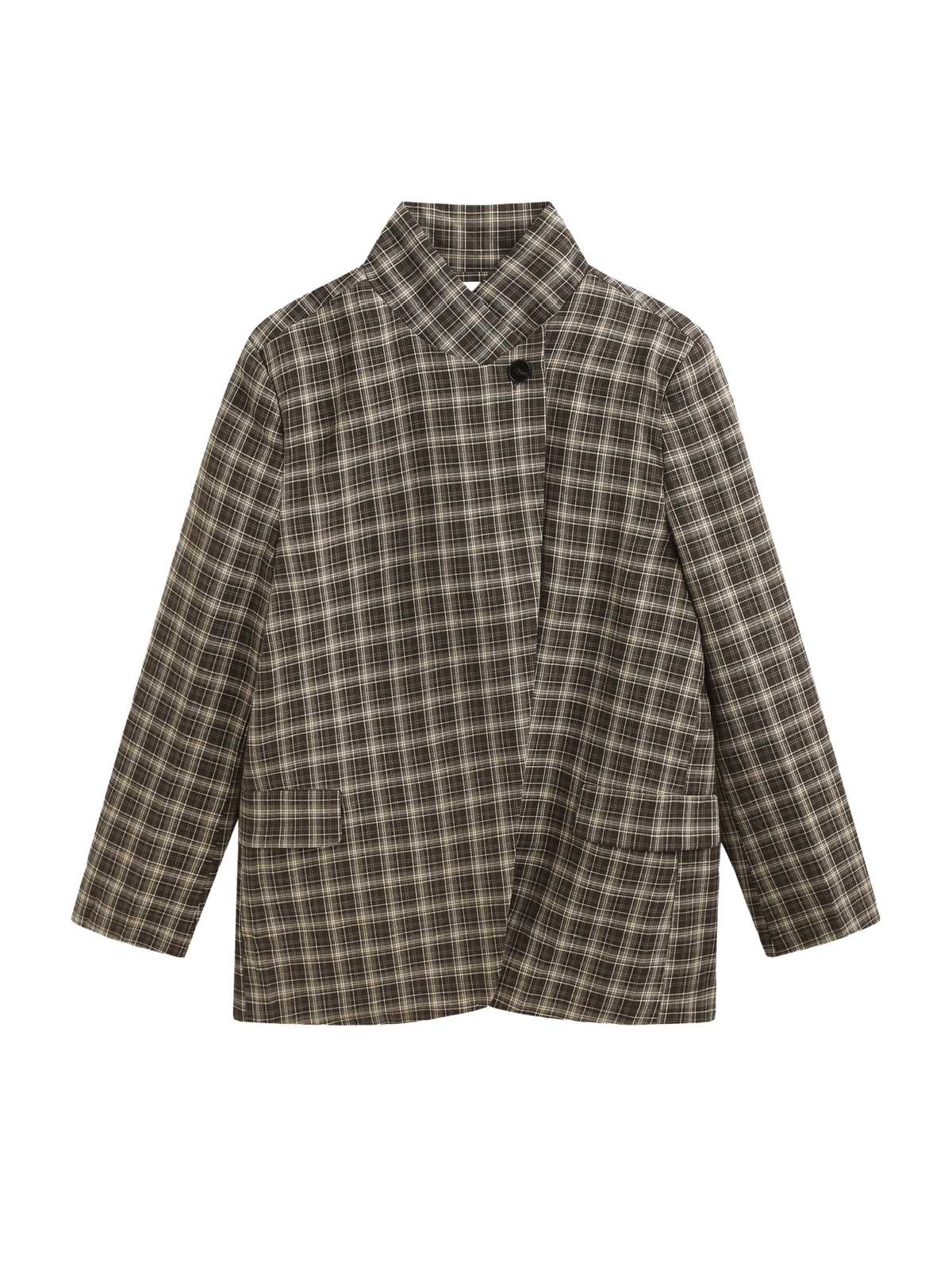 KAVAJ ASYMMETRIC CHECK BROWN_113748.jpg