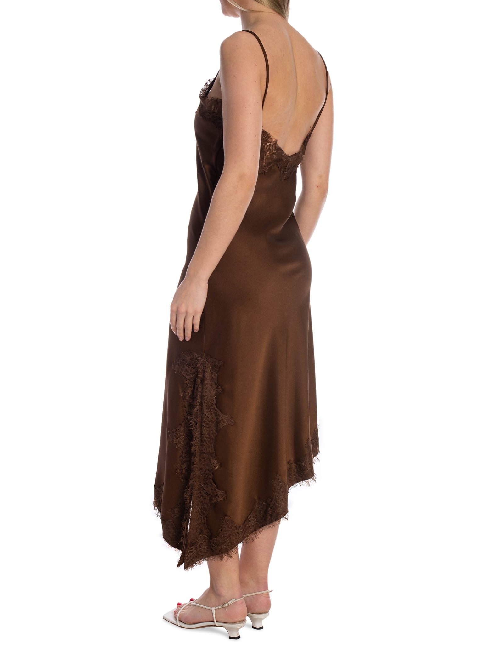 KLÄNNING LACE TRIM SATIN BROWN_108145.jpg