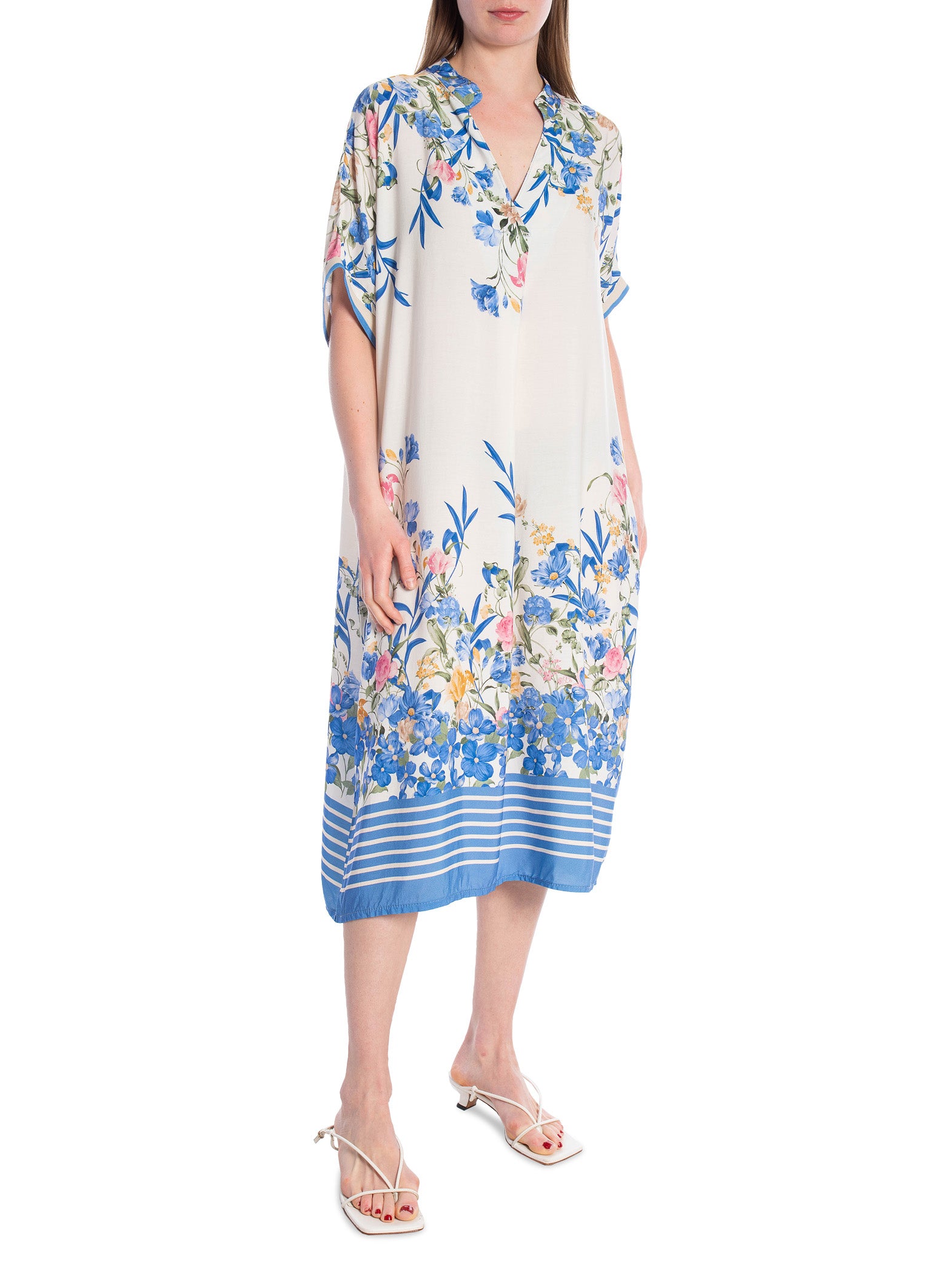 KLÄNNING ROBE FLOWER PRINTED BLUE_98685.jpg