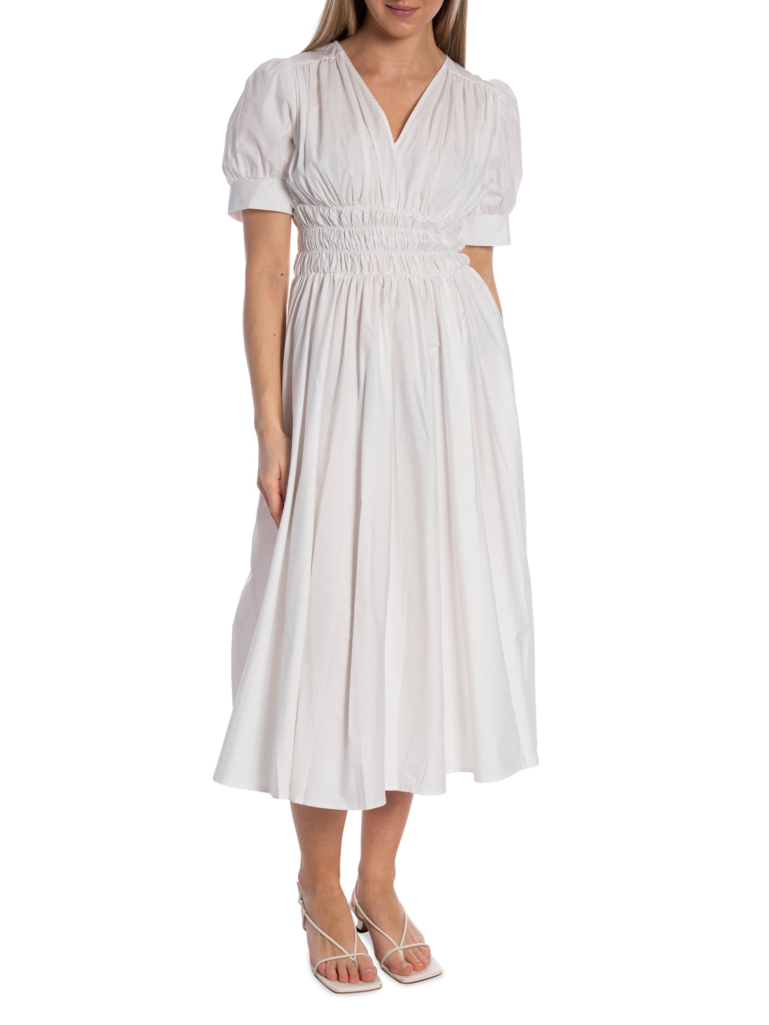 KLÄNNING V-NECK SMOCKING BLANC_108544.jpg