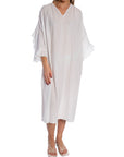 KLÄNNING VOLUMINOUS TIERED RUFFLE SLEEVE LONG WHITE_109372.jpg