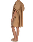 KLÄNNING VOLUMINOUS TIERED RUFFLE SLEEVE SHORT CAMEL_109705.jpg