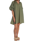 KLÄNNING VOLUMINOUS TIERED RUFFLE SLEEVE SHORT GREEN_109704.jpg