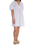 KLÄNNING VOLUMINOUS TIERED RUFFLE SLEEVE SHORT WHITE_109395.jpg