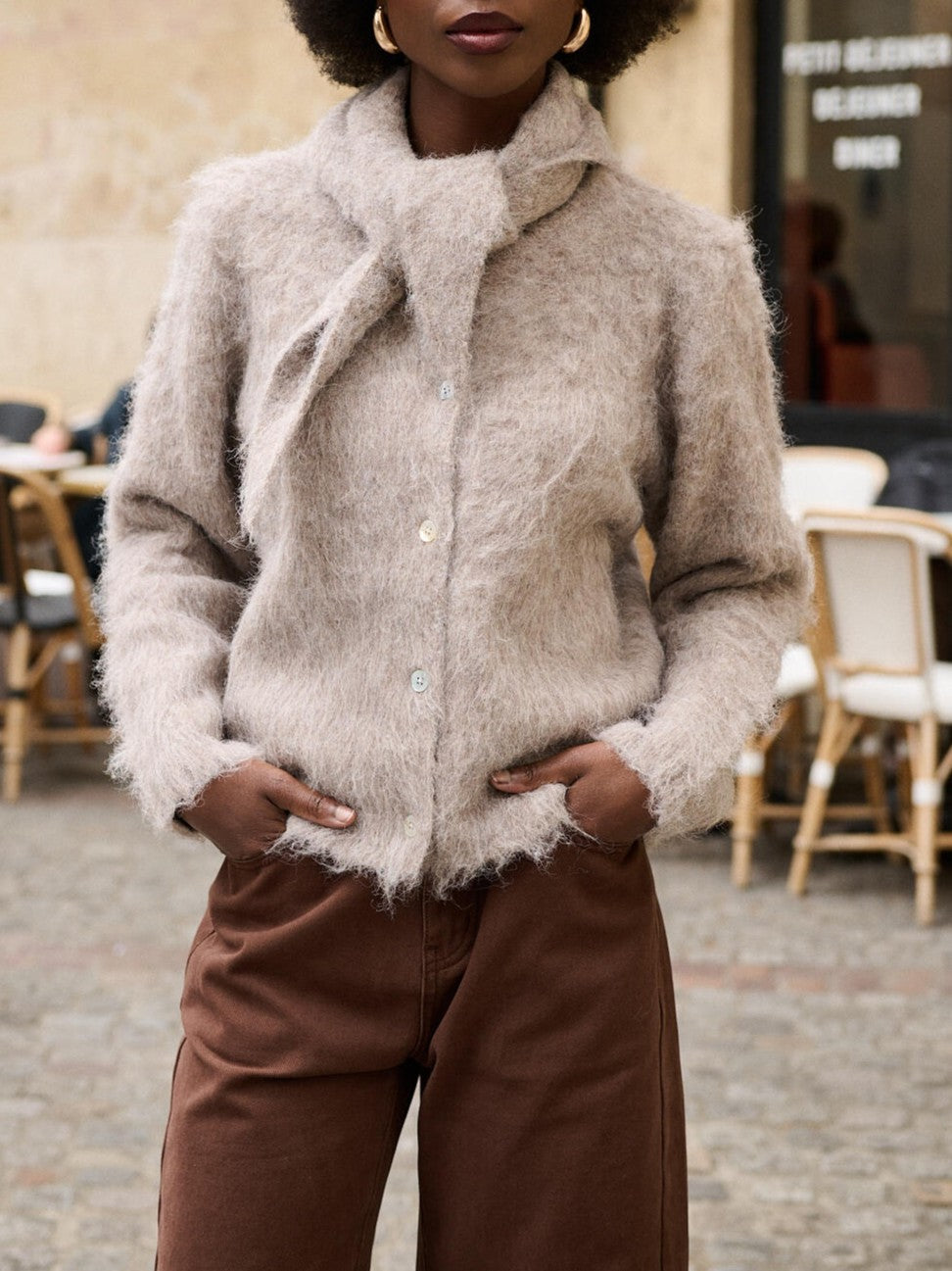 KOFTA MOHAIR KNIT SCARF SET TAUPE FONCE_114185.jpg
