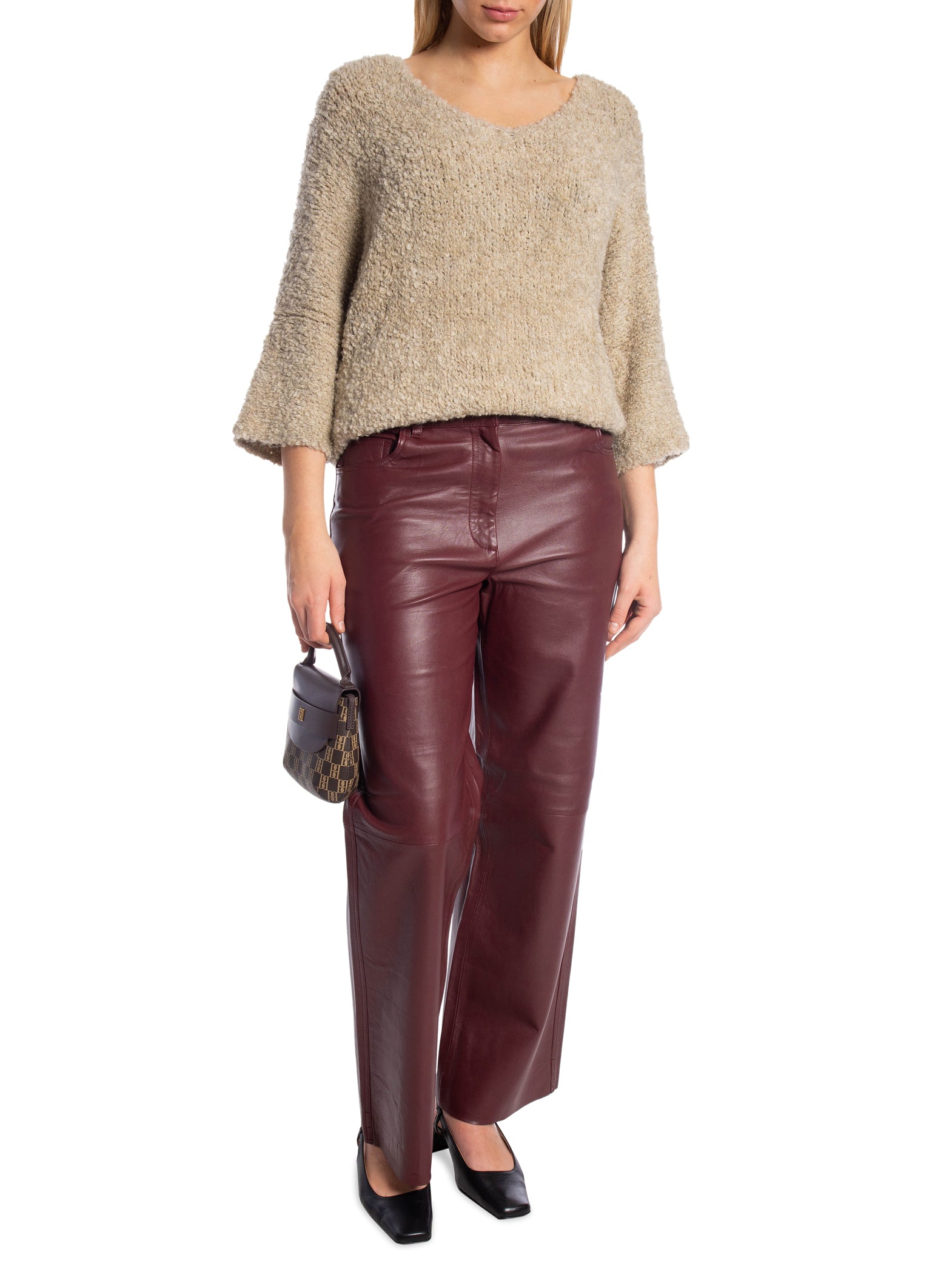 LAFÉE TOPP V-NECK TEDDY TAUPE_93430.jpg