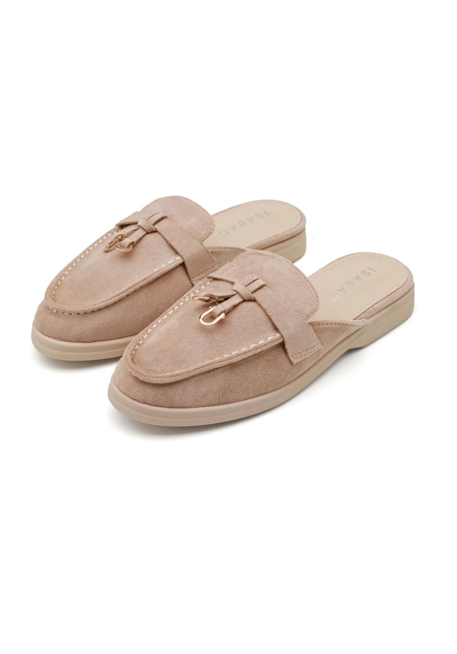 LOAFER BUCKLE SUEDE MULE BEIGE_108105.jpg