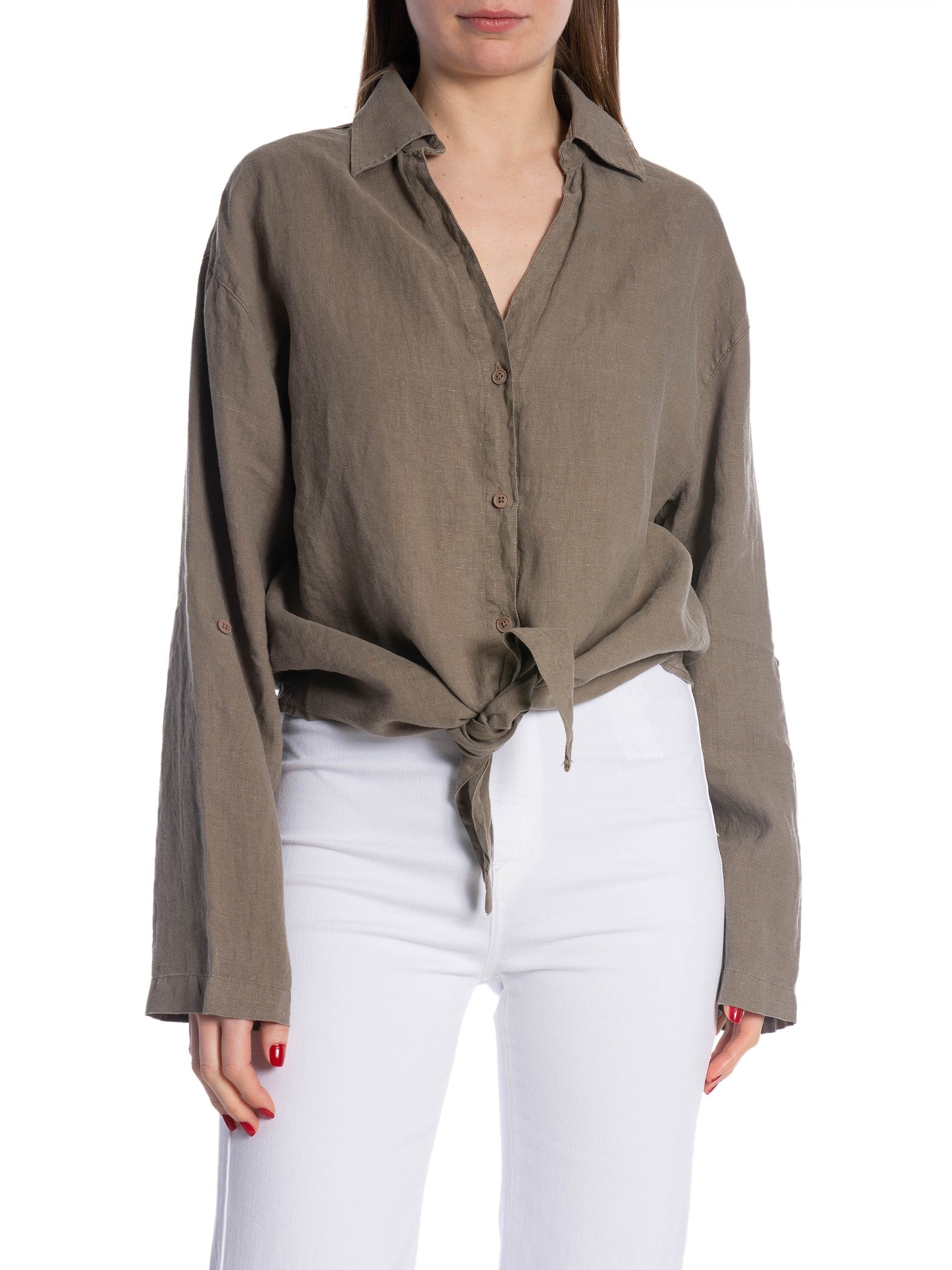 LOIS SKJORTA PIA LINEN HEDGE GREEN_96348.jpg