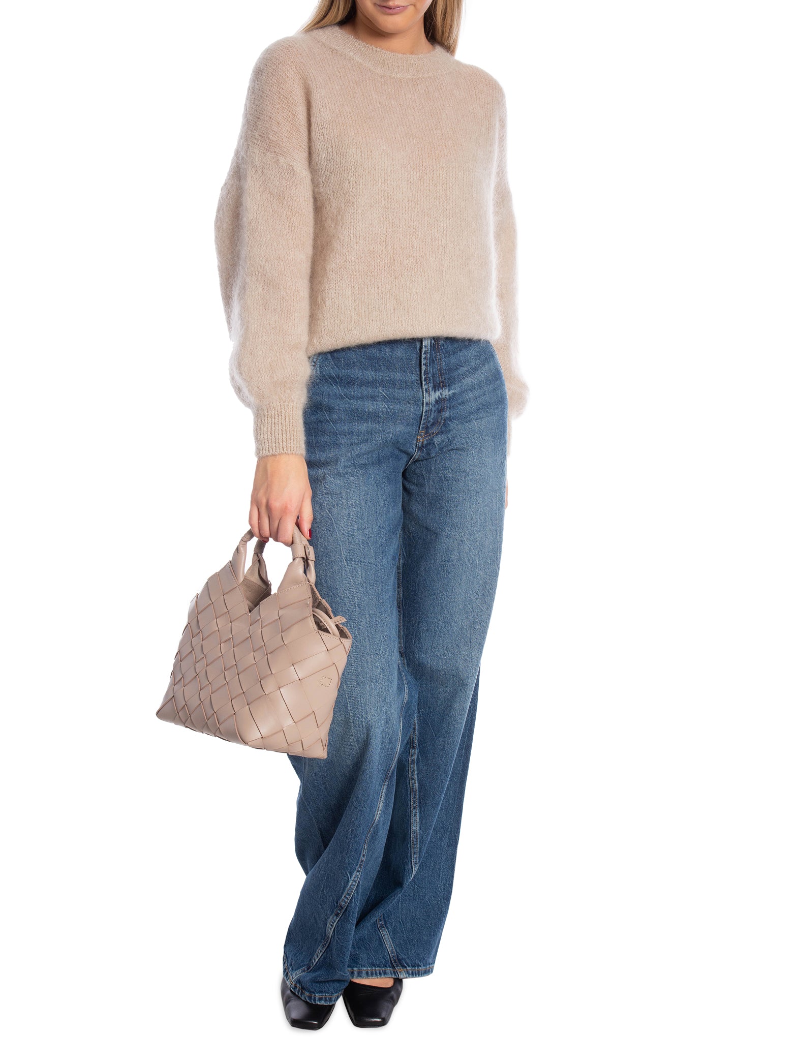 MAËLYS PARIS TRÖJA ROUND NECK MOHAIR TAUPE_93608.jpg