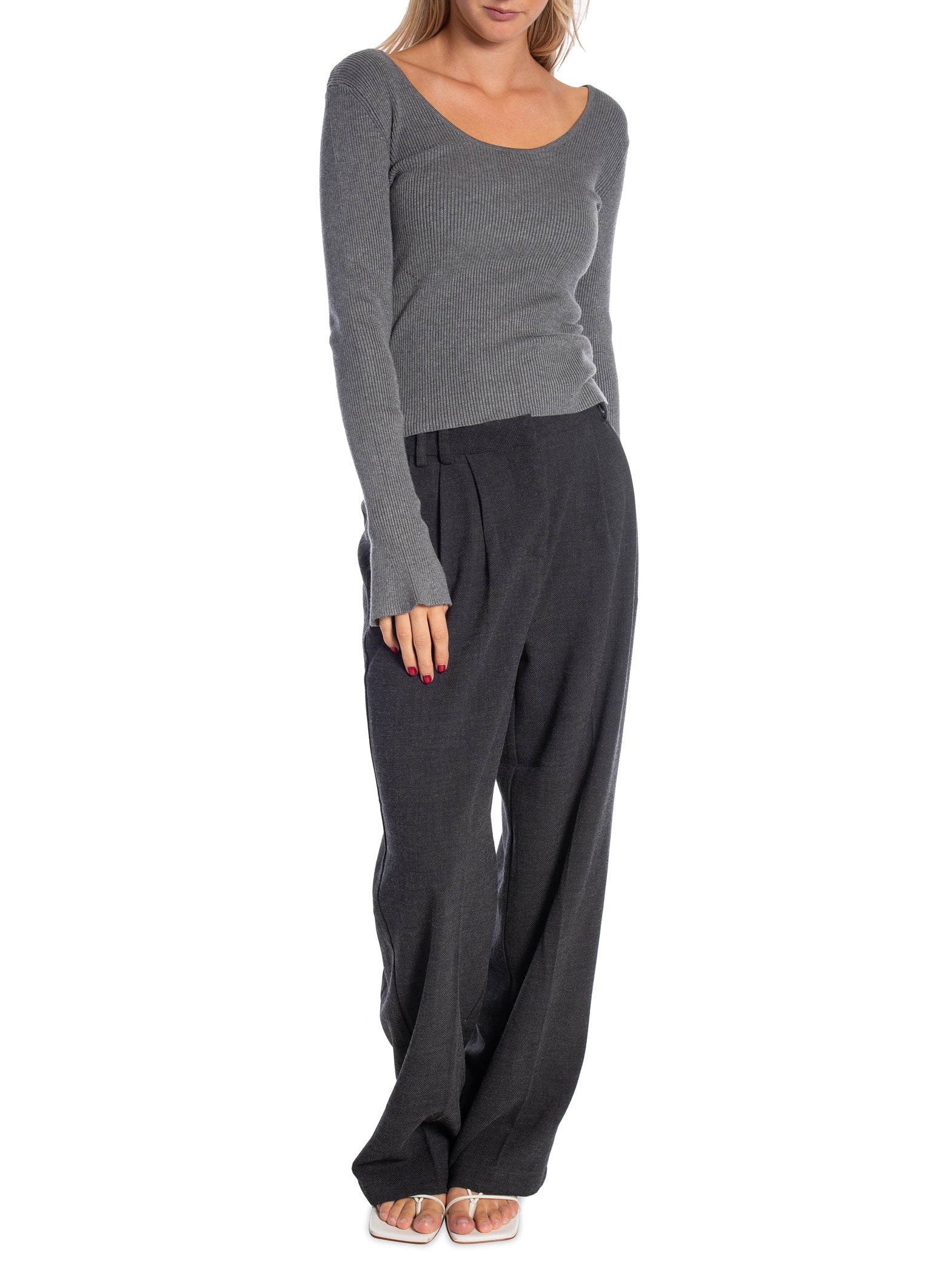 MINIMUM BYXA LUNAY DARK GREY MELANGE _101241.jpg