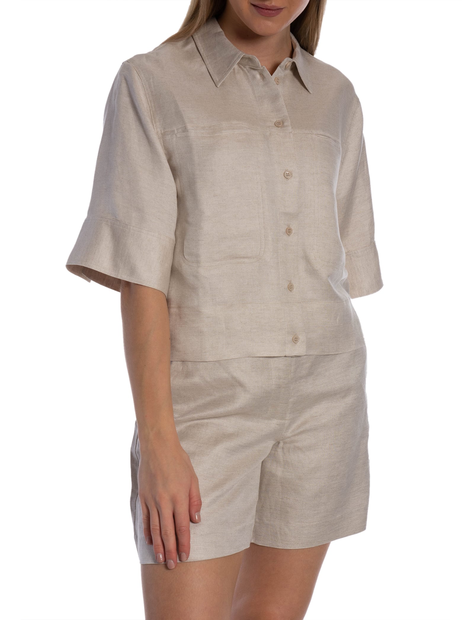 MINUS SKJORTA JUNO CROPPED LINEN NOMAD SAND MELANGE_109983.jpg