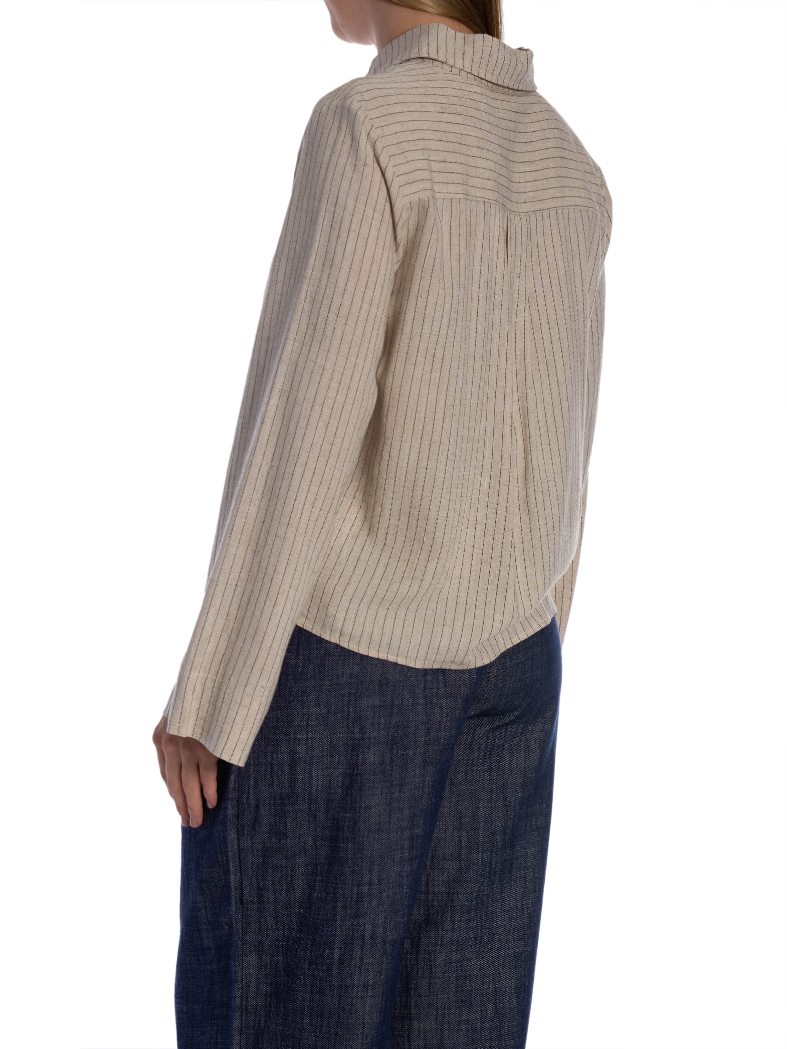 MY ESSENTIAL WARDROBE SKJORTA JANNIE OATMEAL W. BLACK_109898.jpg