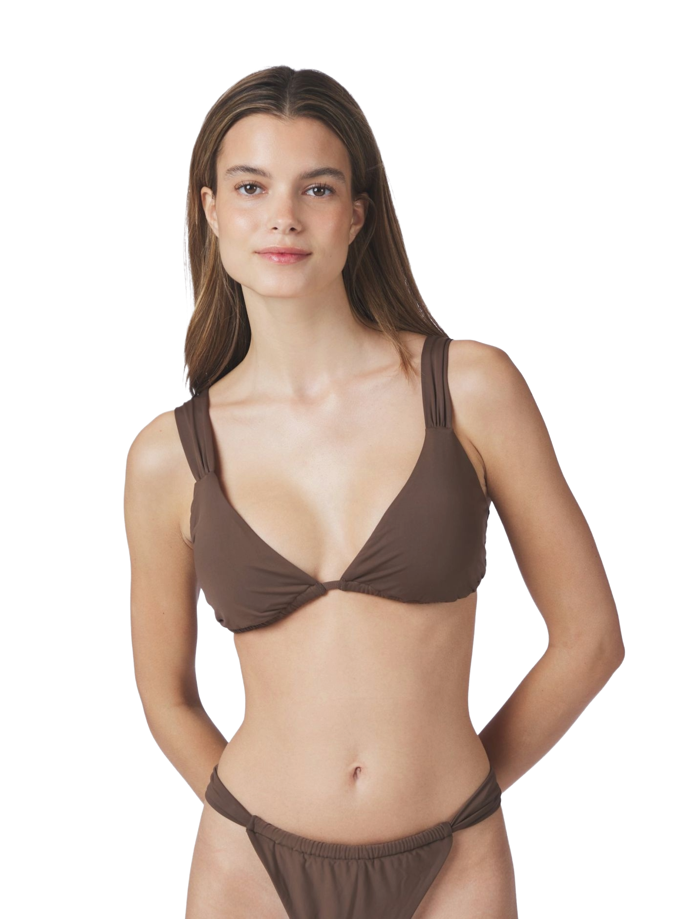 NEO NOIR BIKINITOPP ZADIE SOLID DARK BROWN_110136.jpg