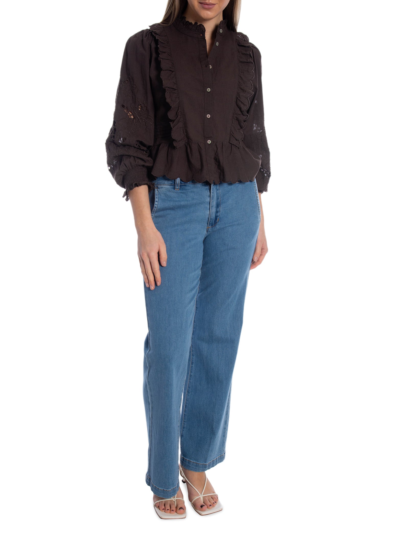 NEO NOIR BLUS PETRINE EMBROIDERY DARK BROWN_109082.jpg