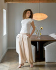 NEO NOIR BYXA FAYLA DRAPY SATIN BALOON DARK SAND_109585.jpg