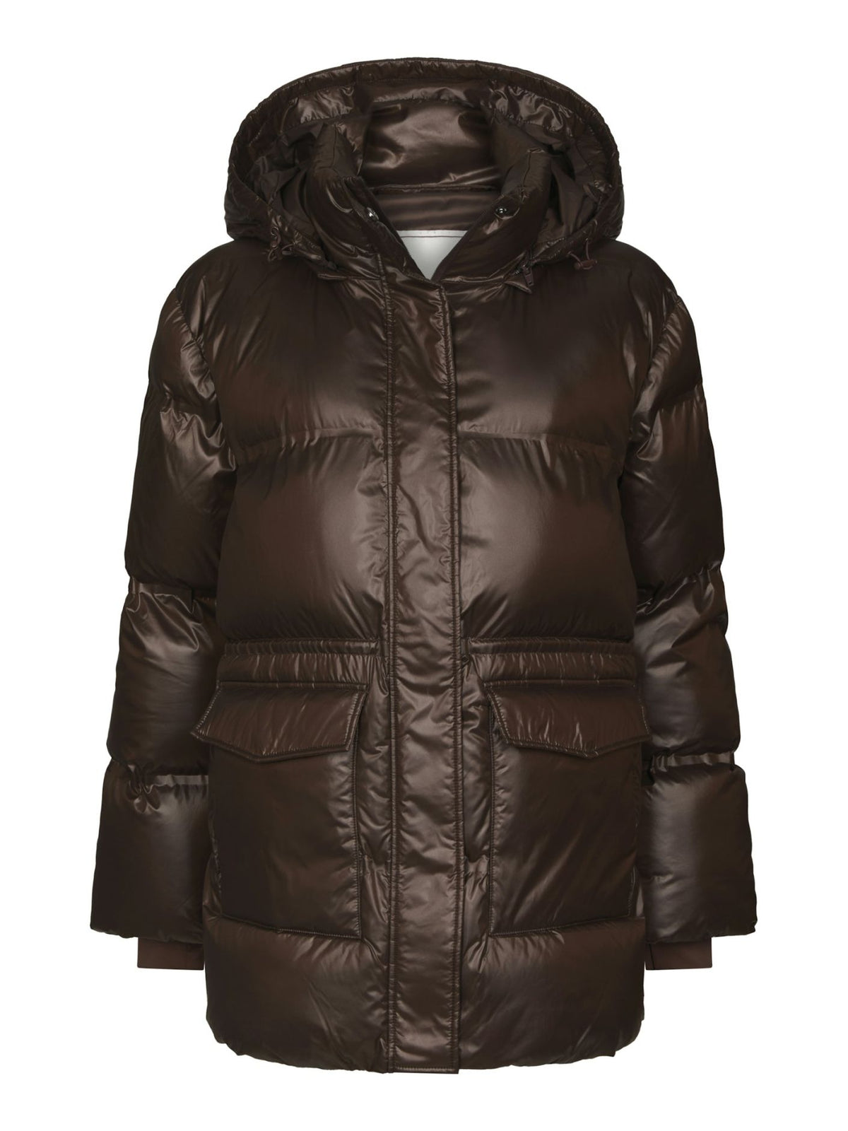 NEO NOIR JACKA CLOTILDE SHINY PUFFER CHOCOLATE BROWN_113962.jpg