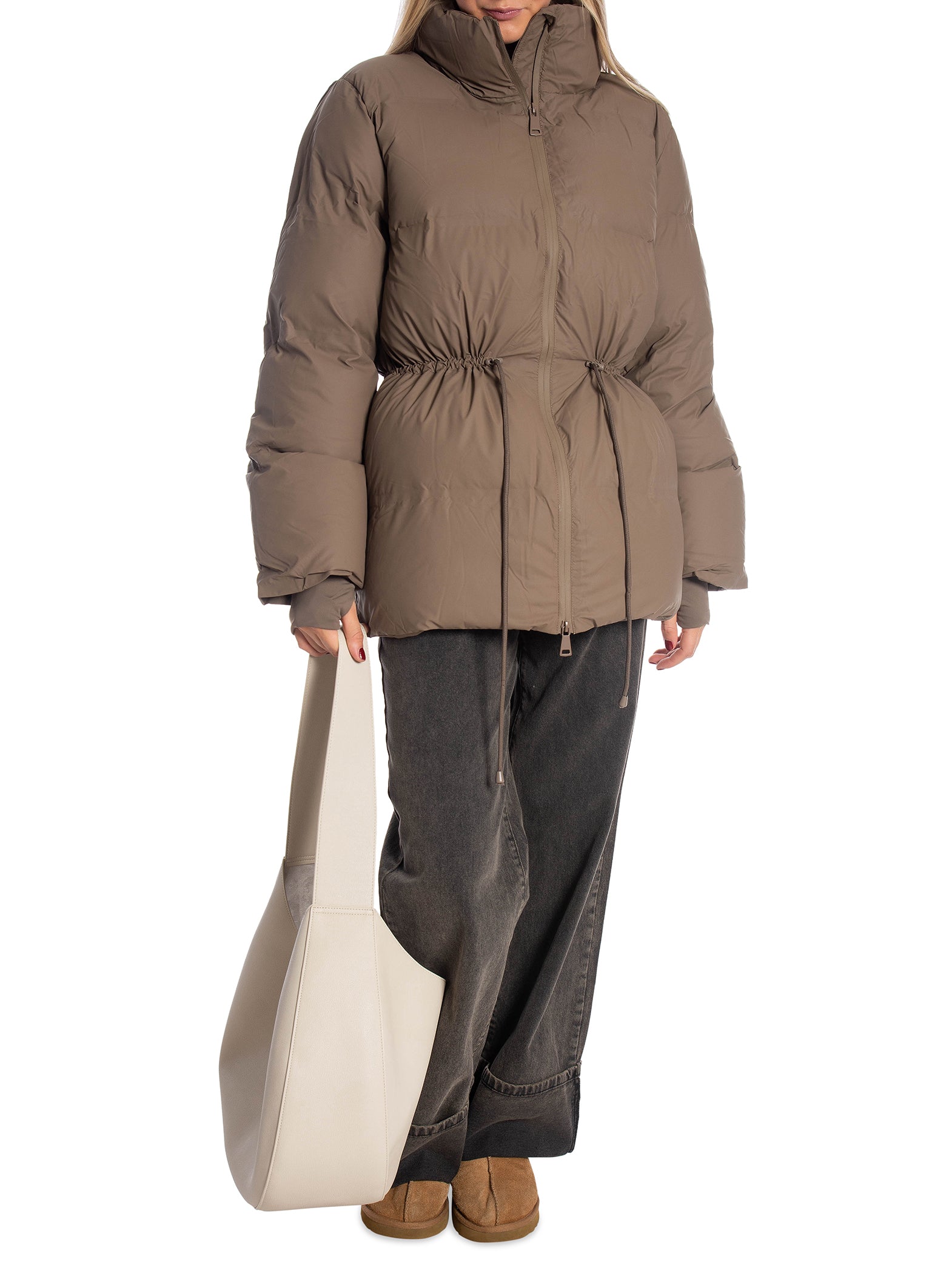 NEO NOIR JACKA MAYRA C PUFFER DARK TAUPE_92439.jpg