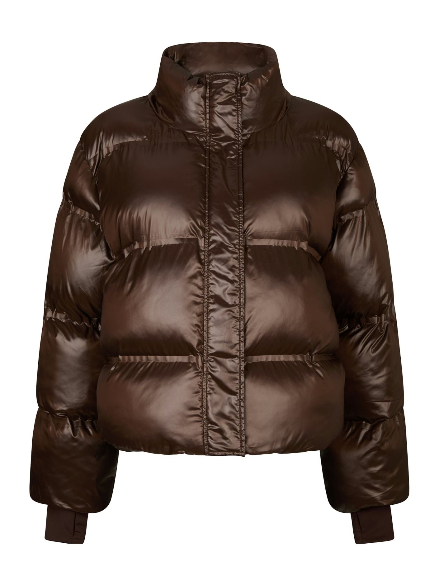 NEO NOIR JACKA RHEA SHINY PUFFER DARK BROWN_101455.jpg