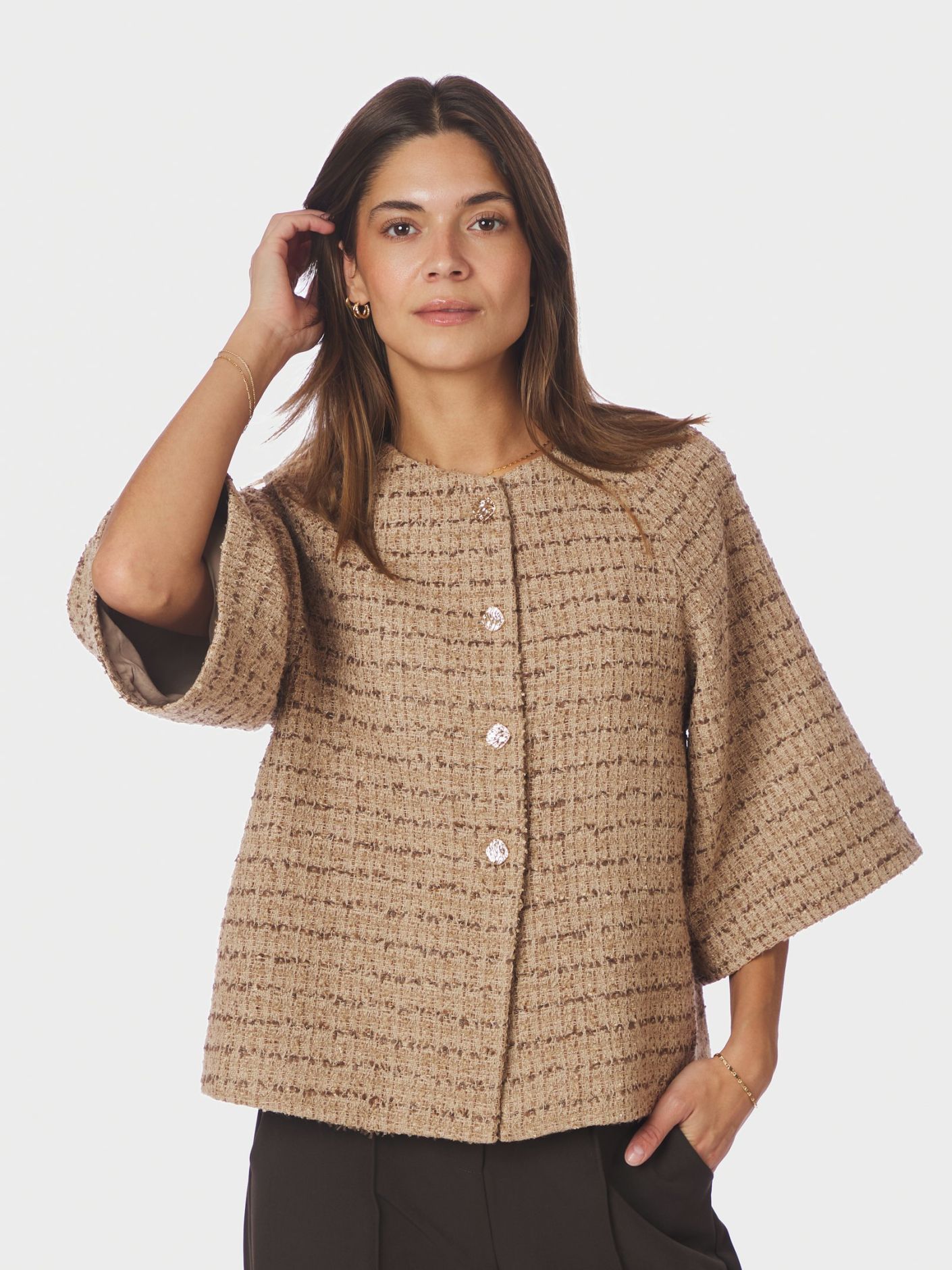 NEO NOIR JACKA ROSELLA BOUCLE MINI TAUPE_105325.jpg