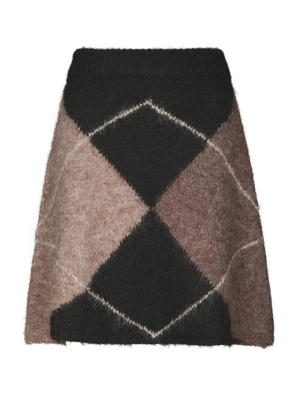 NEO NOIR KJOL GISA CHECK FLUFF DARK BROWN_112015.jpg