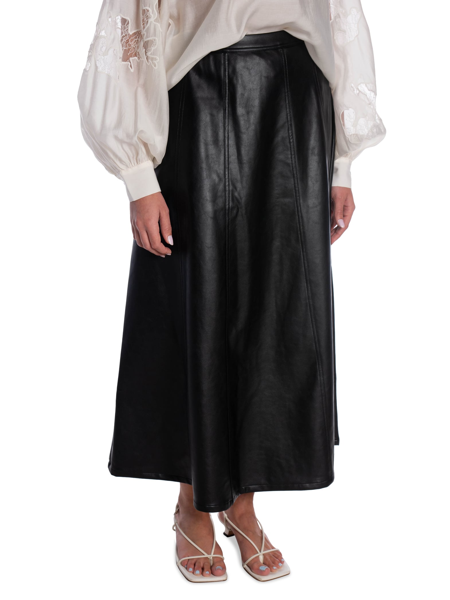 NEO NOIR KJOL RAYA FAUX BLACK_105731.jpg