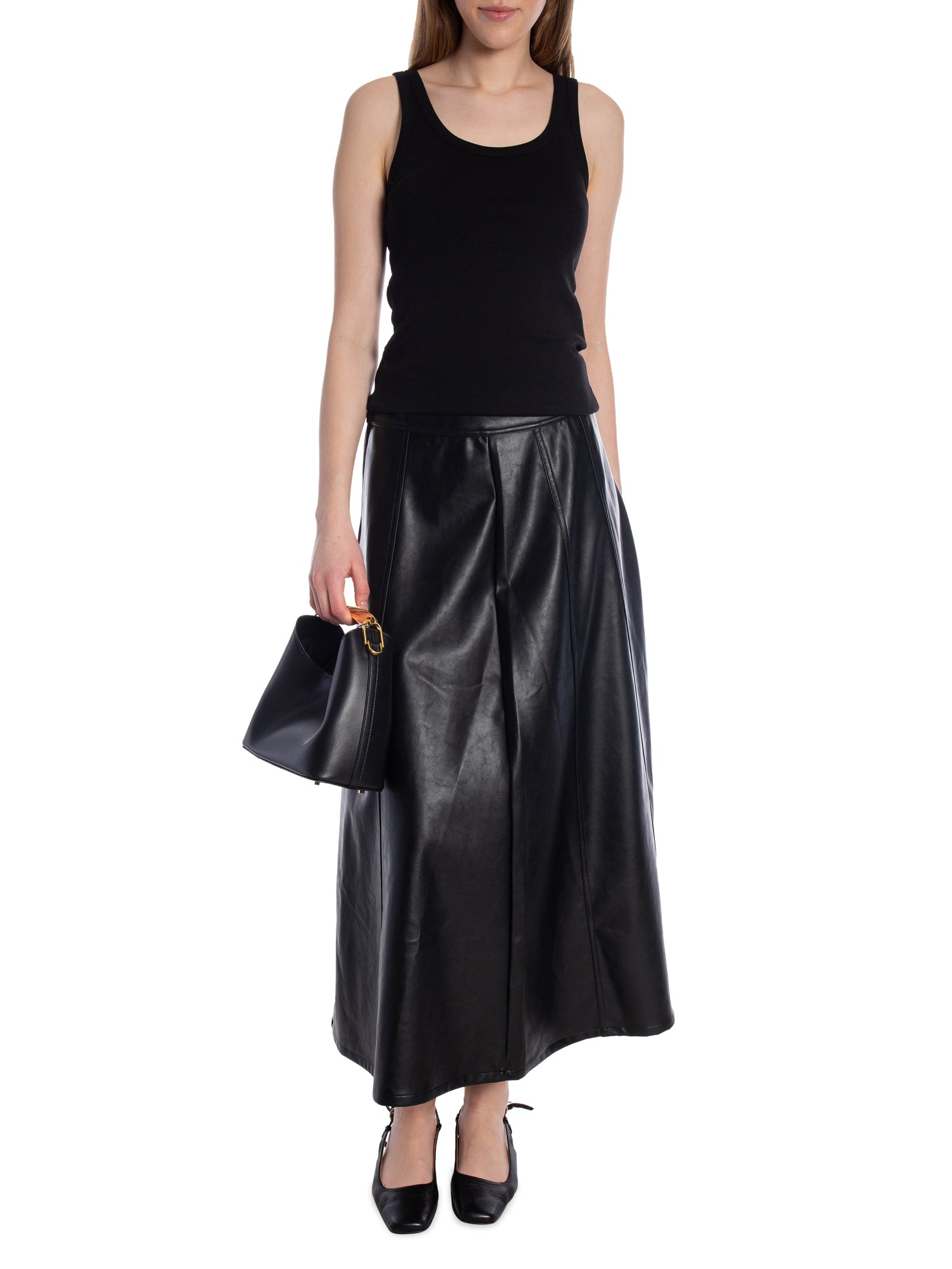 NEO NOIR KJOL RAYA FAUX BLACK_107466.jpg