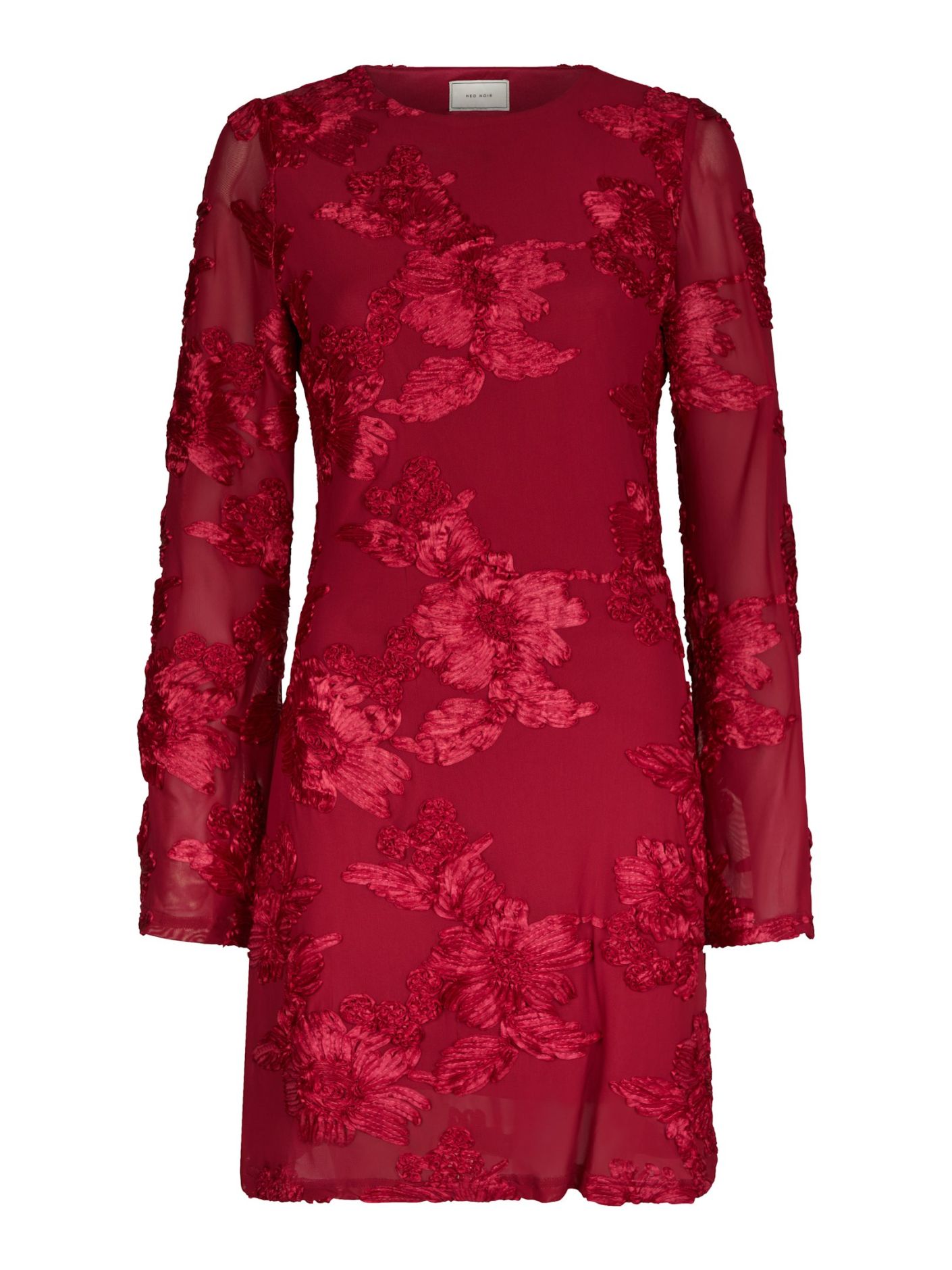 NEO NOIR KLÄNNING DIRINA BIG FLOWER MESH RED_104891.jpg