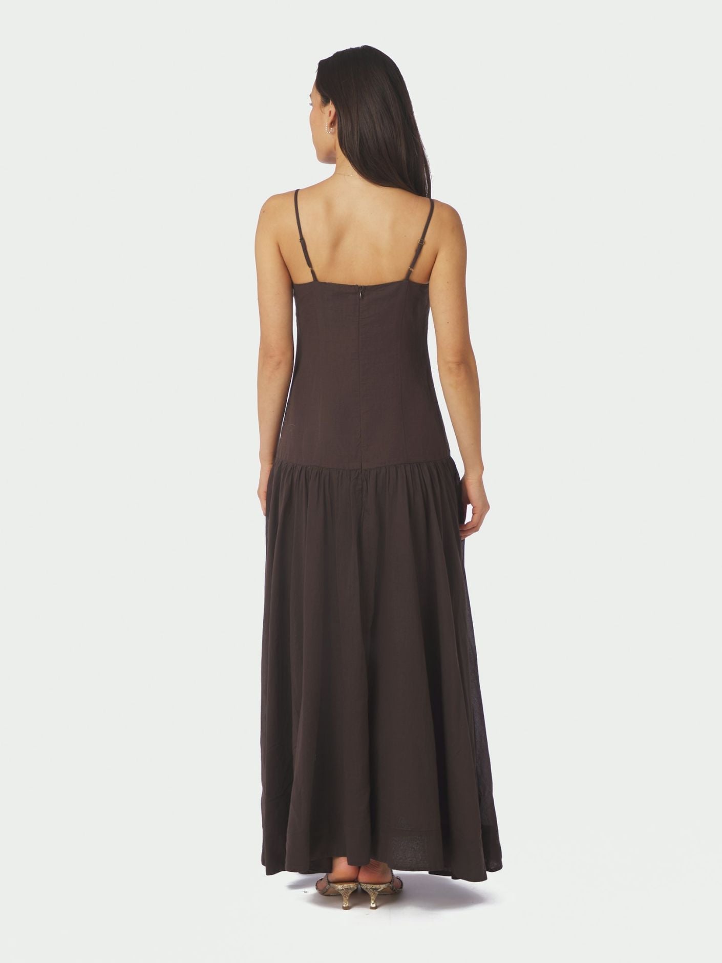 NEO NOIR KLÄNNING JACKIE S VOILE DARK BROWN_110586.jpg