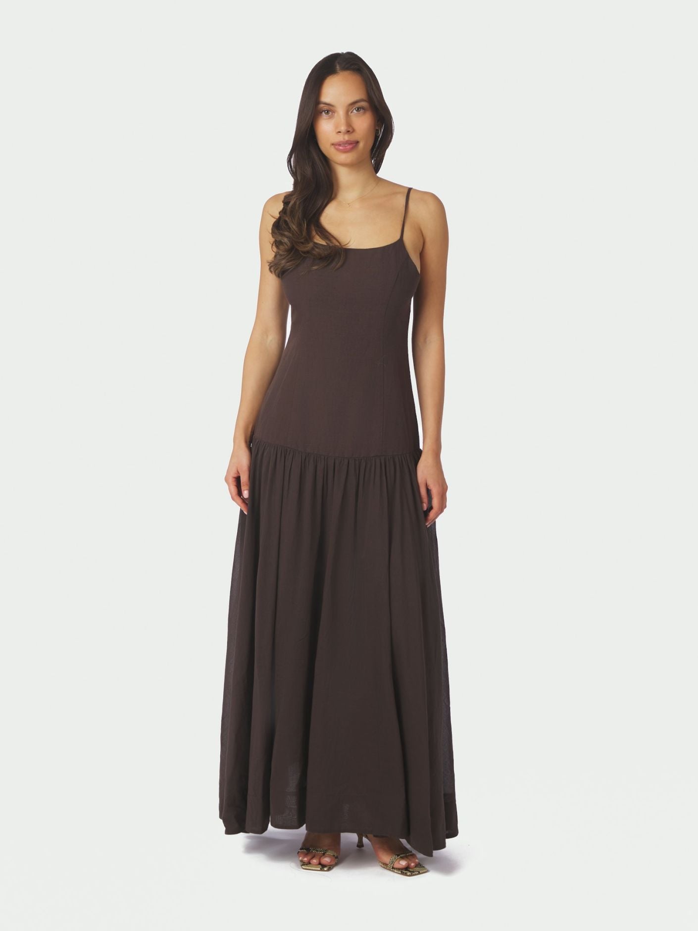 NEO NOIR KLÄNNING JACKIE S VOILE DARK BROWN_110587.jpg
