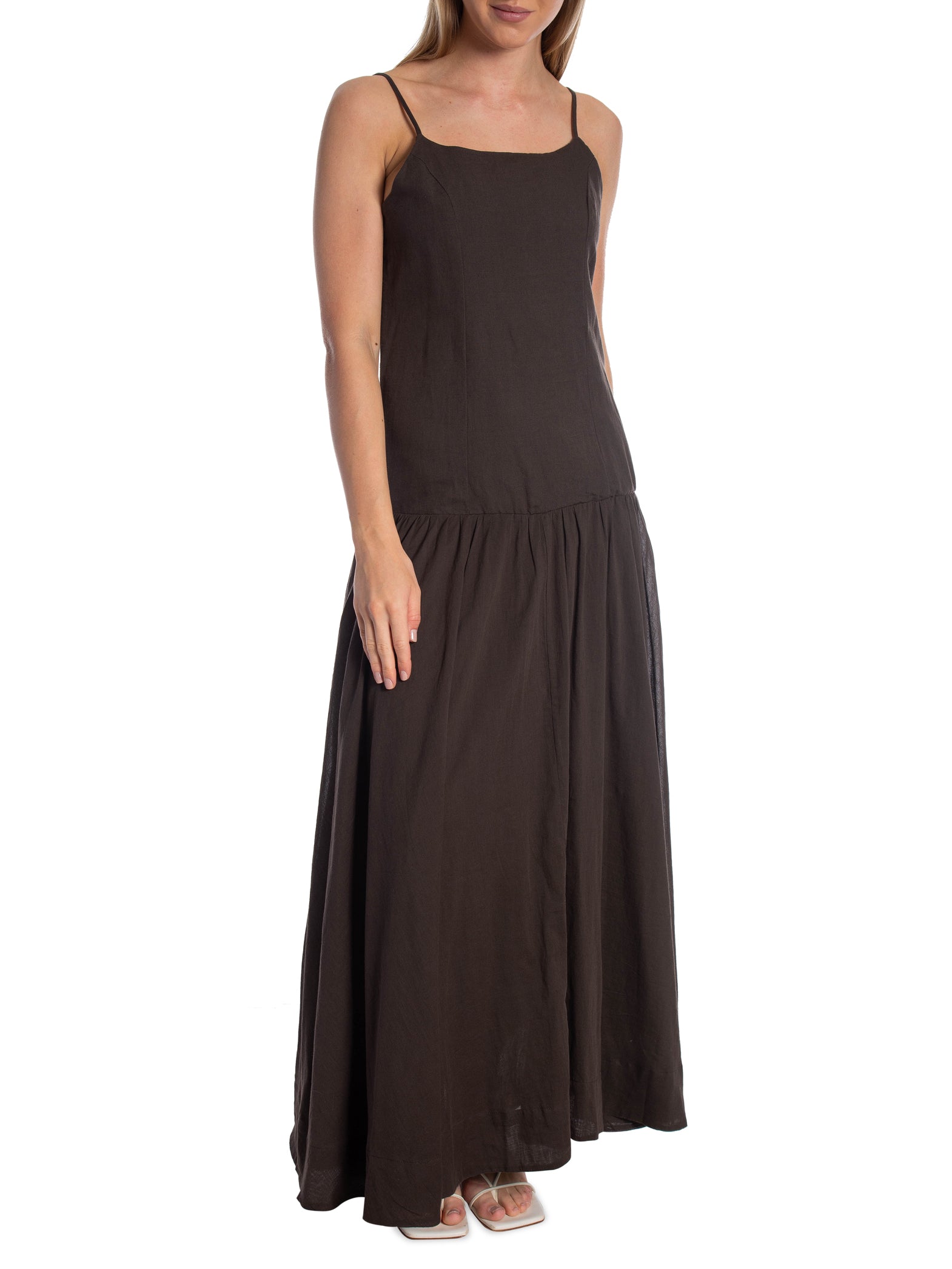 NEO NOIR KLÄNNING JACKIE S VOILE DARK BROWN_110795.jpg
