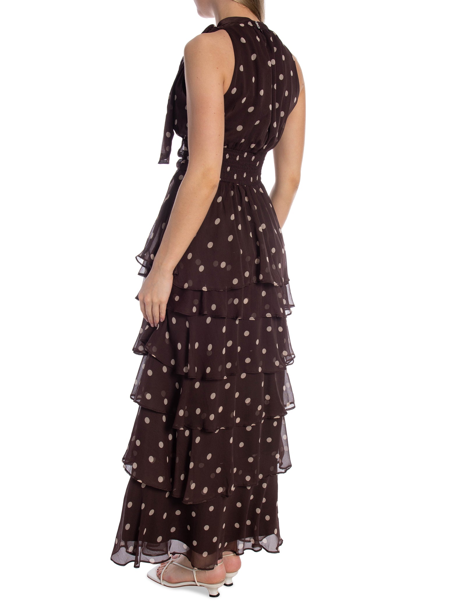 NEO NOIR KLÄNNING MARLI BIG DOT BROWN_109049.jpg