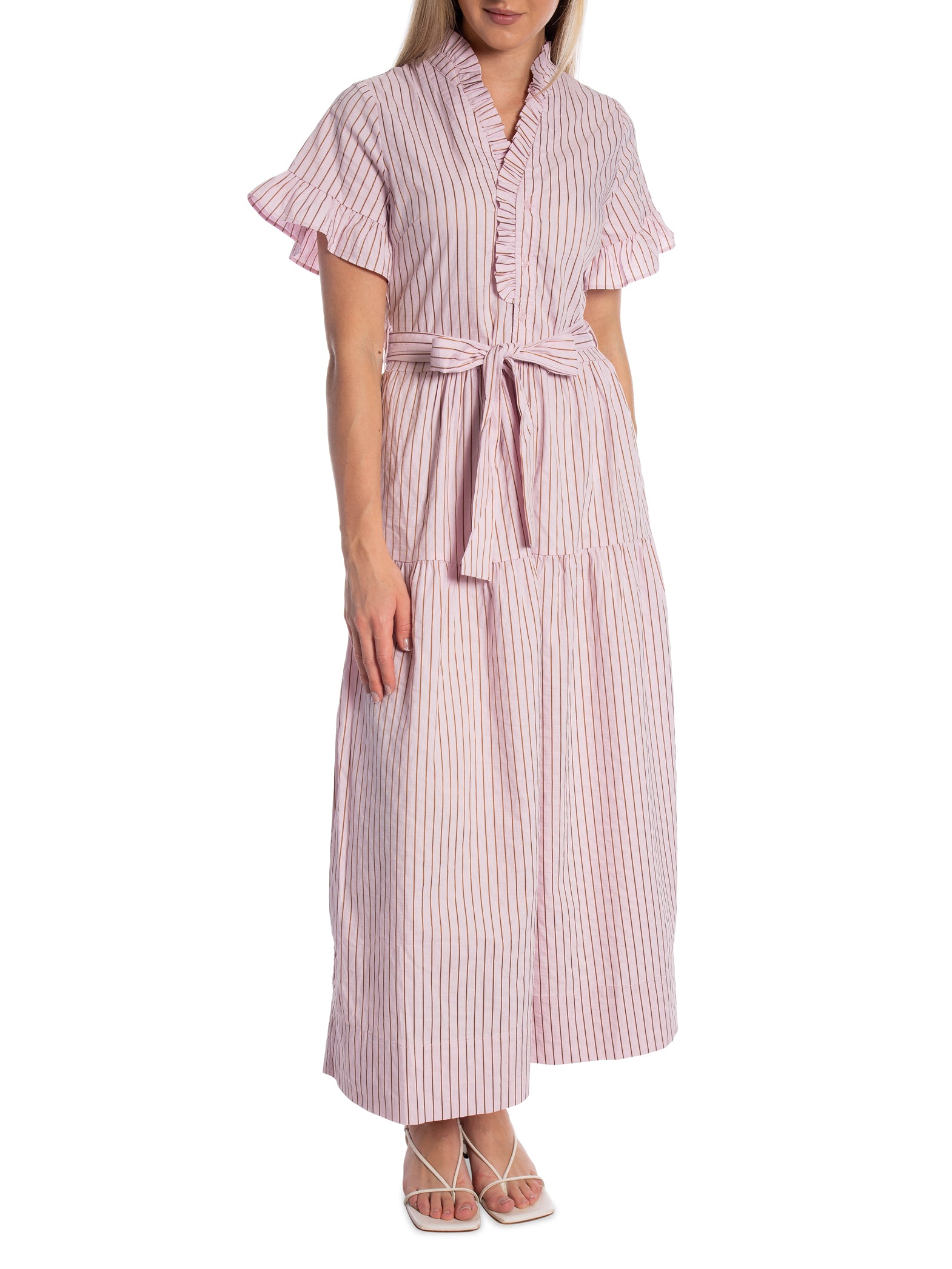 NEO NOIR KLÄNNING NESSIE STRUCTURE STRIPE LIGHT PINK_110916.jpg