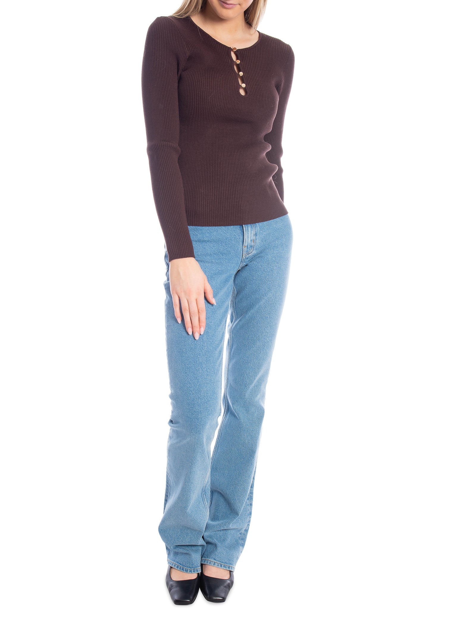 NEO NOIR TOPP CARLTON KNIT BROWN_95378.jpg
