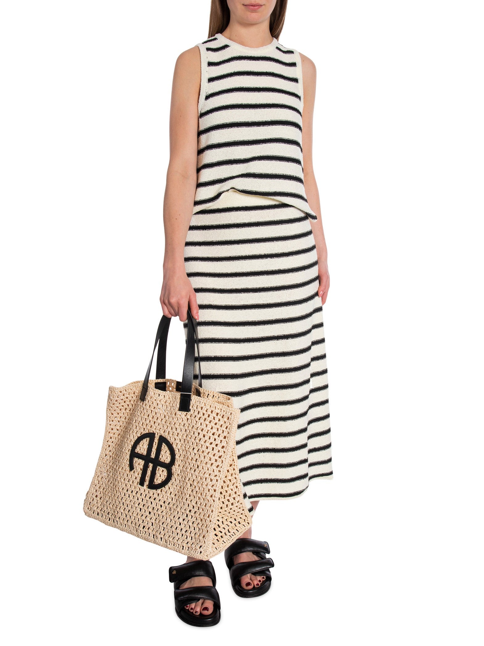 NEO NOIR TOPP CHIRA BOUCLE KNIT BLACK STRIPED_78148.jpg