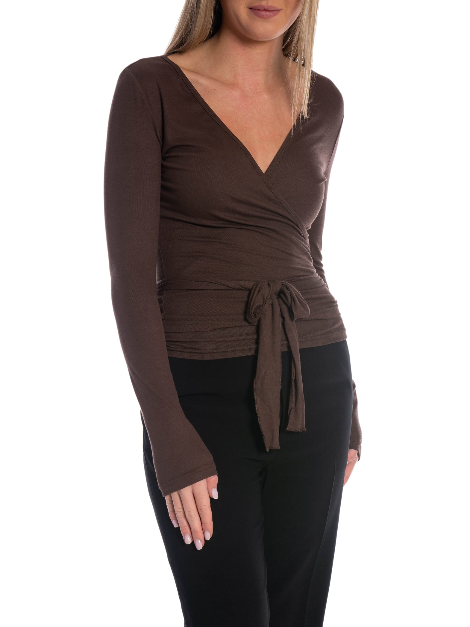 NEO NOIR TOPP NIA JERSEY WRAP CHOCOLATE_104716.jpg