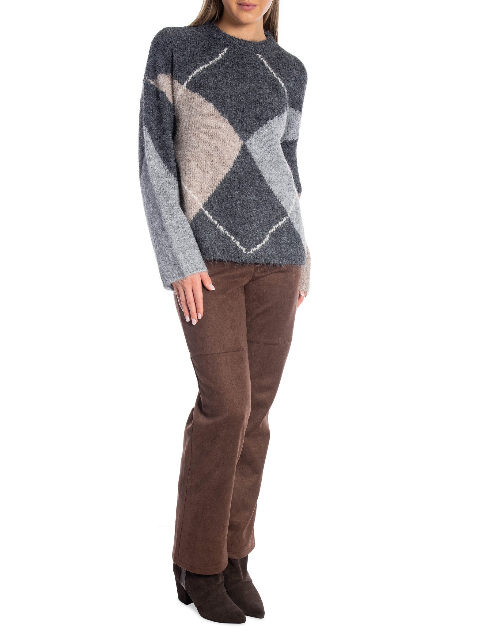 NEO NOIR TRÖJA INGA CHECK  ANTRACIT_103448.jpg