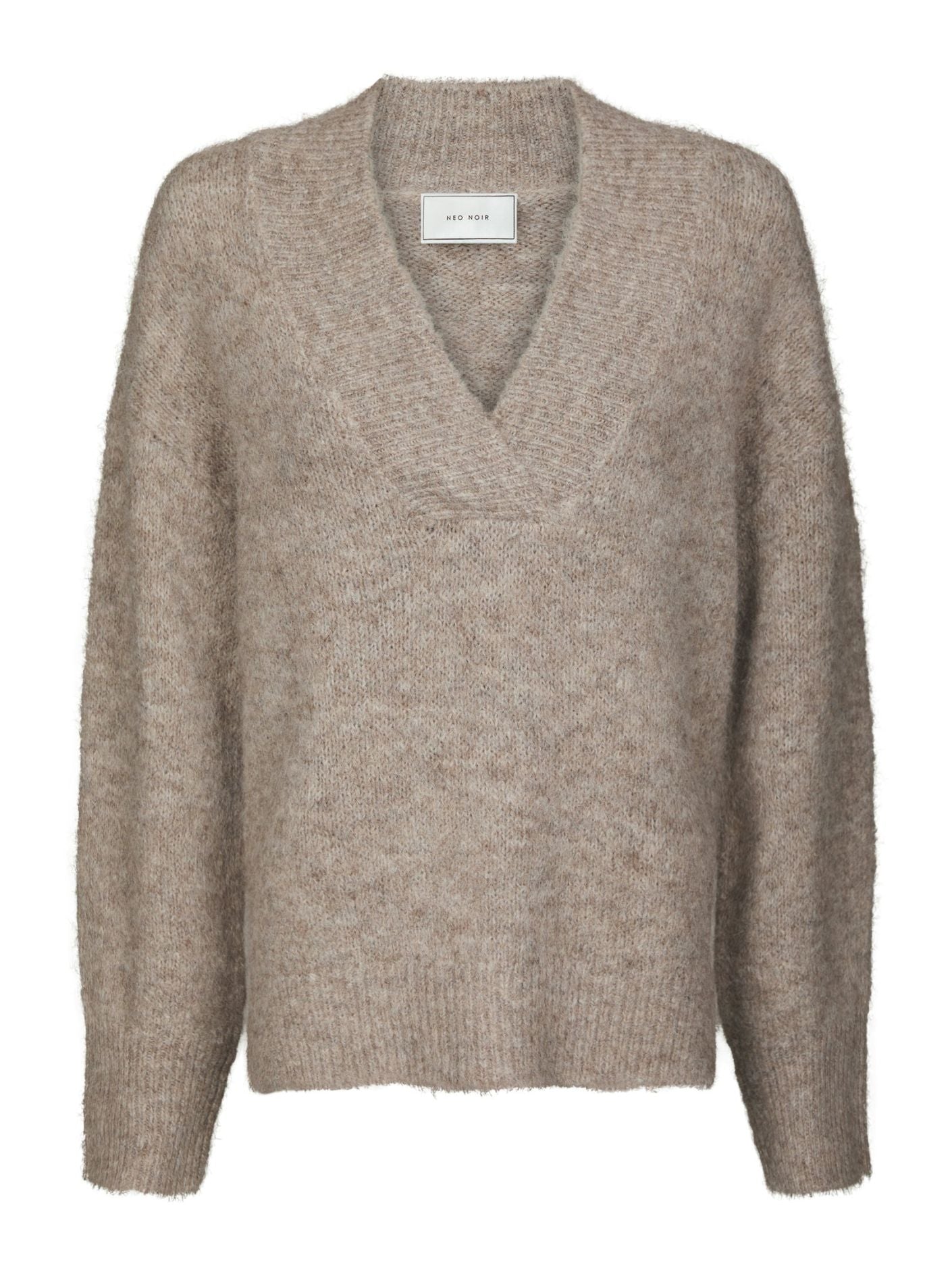 NEO NOIR TRÖJA MELLI FLUFFY KNIT BEIGE MELANGE_112002.jpg