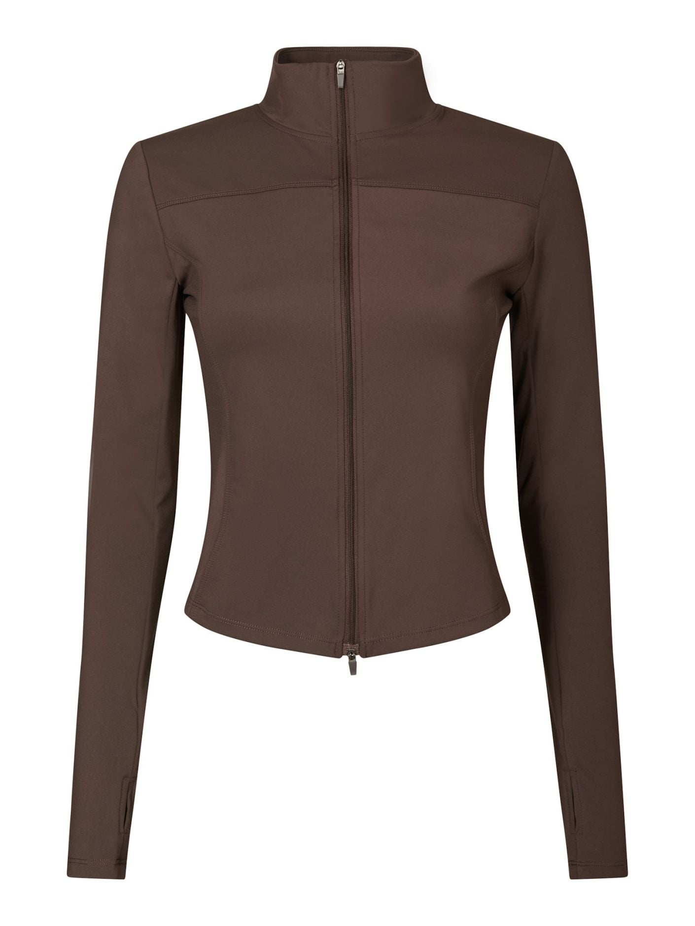 NEO NOIR TRÖJA NOLANA ZIP CHOCOLATE BROWN_104754.jpg