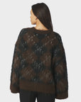 NEO NOIR TRÖJA ROEME CHECK DARK BROWN_112482.jpg