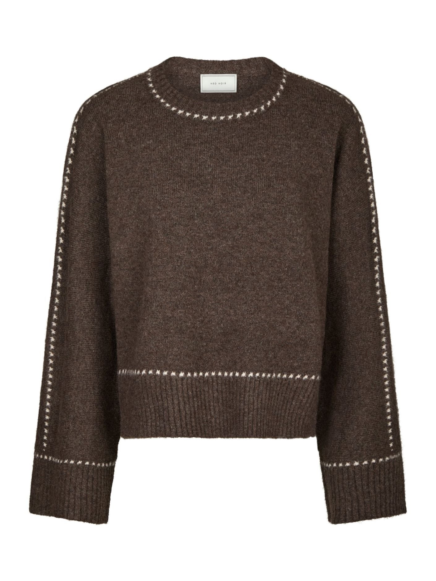 NEO NOIR TRÖJA ROEME STITCH BROWN MELANGE_100295.jpg