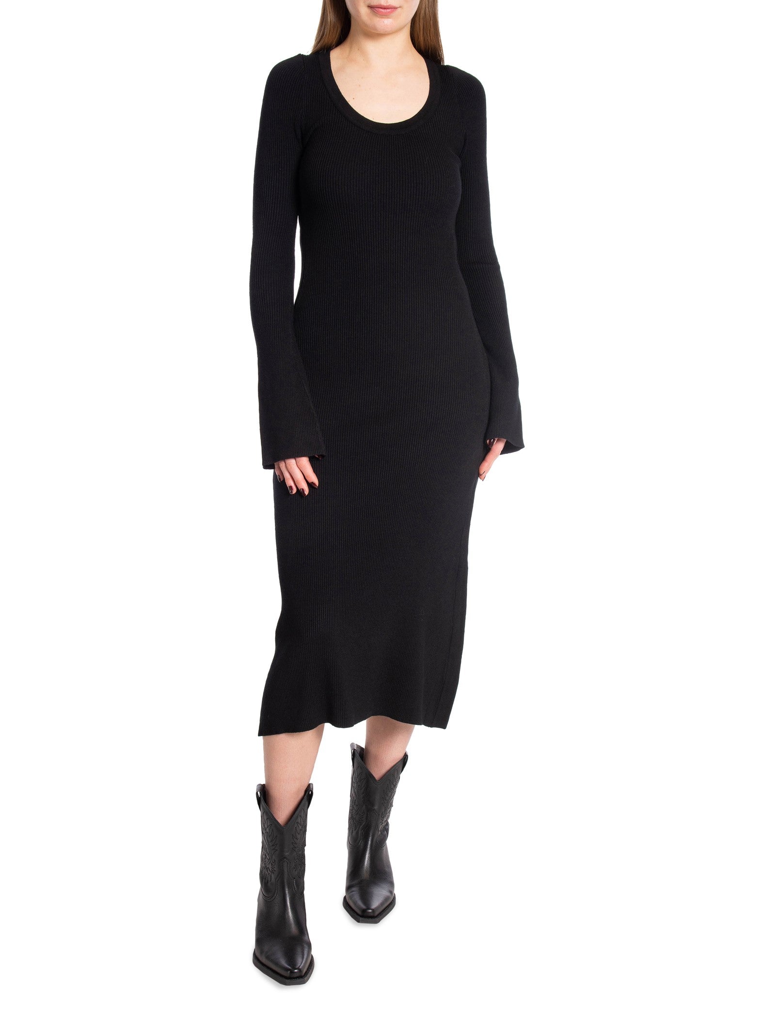 NORR KLÄNNING SHERRY FLARED KNIT BLACK_83414.jpg
