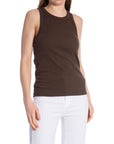 SECOND FEMALE LINNE GELINA TANK CHOCOLATE BROWN_98285.jpg