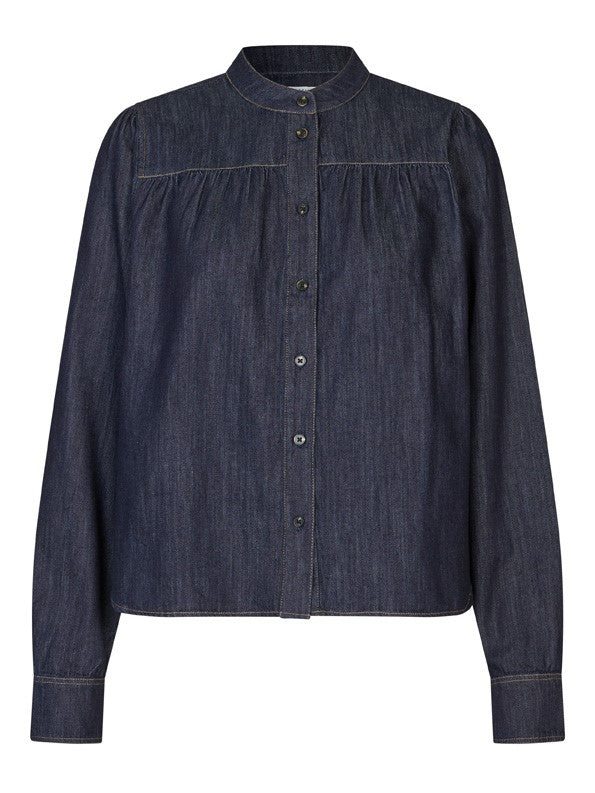 SECOND FEMALE SKJORTA DERA DENIM DARK BLUE_100139.jpg