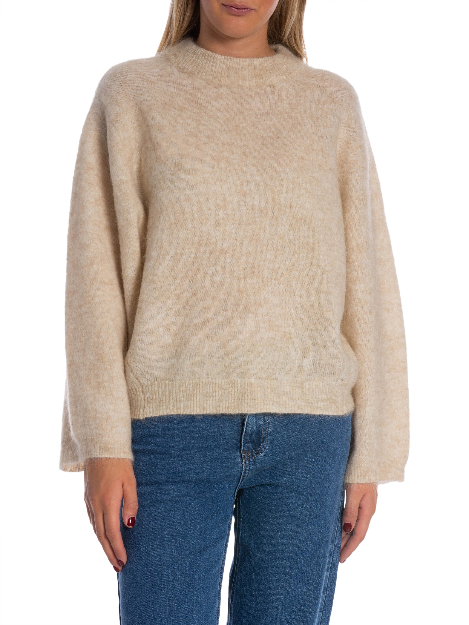 SECOND FEMALE TRÖJA ANNELEEN KNIT O-NECK BRAZILIAN SAND_91735.jpg