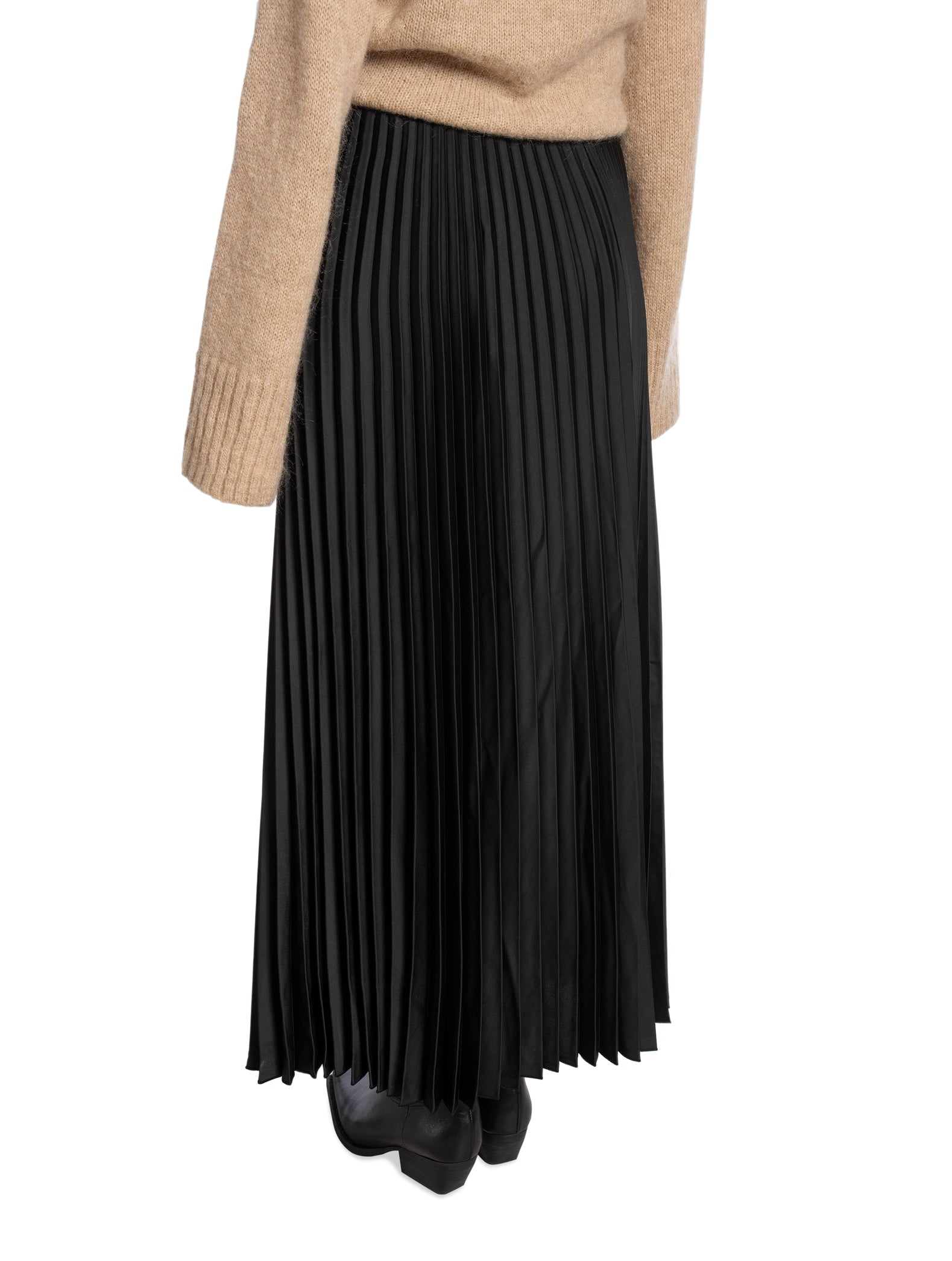 SELECTED FEMME KJOL TINA HW ANKLE PLISSE BLACK_83942.jpg
